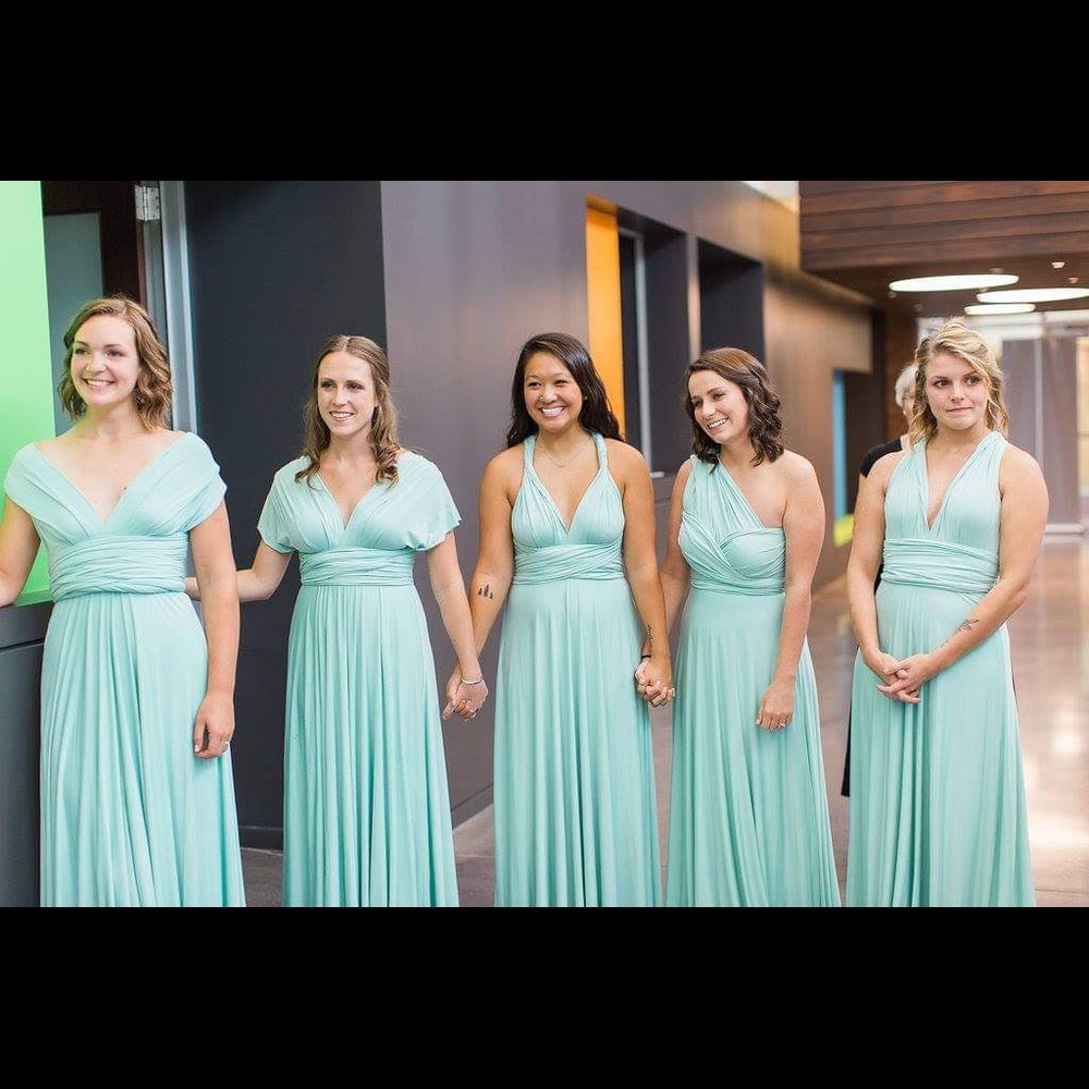 Lulus seafoam maxi dress